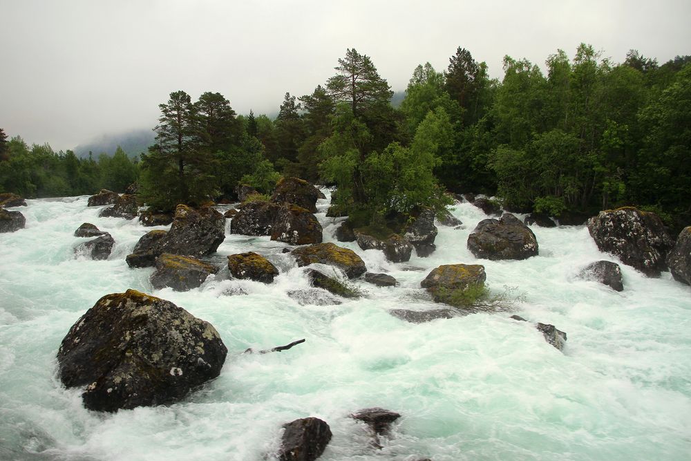 Das wilde Wasser des Valldøla