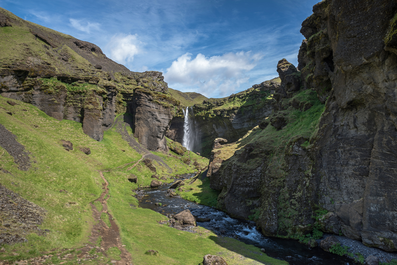 Das wilde Wasserfall-Tal