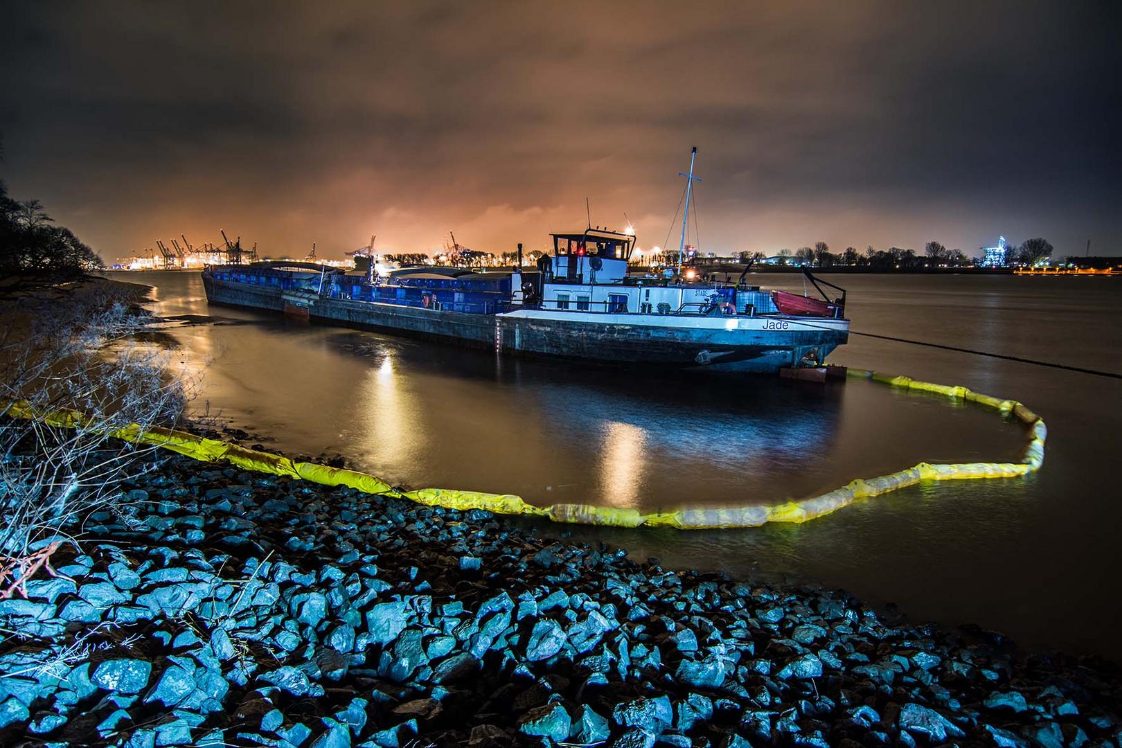 Das Wrack der Jade am Elbstrand