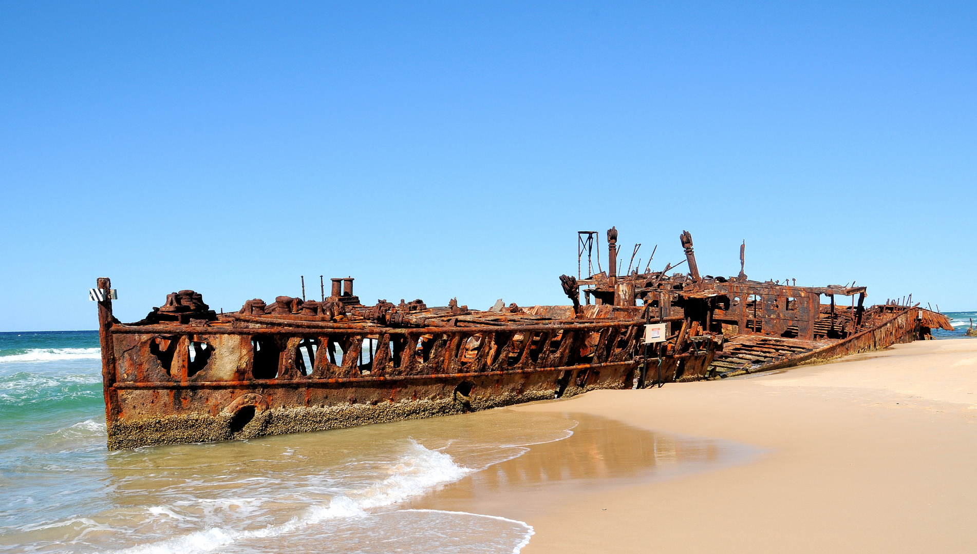 Das Wrack der S.S. Maheno, Eli Creek, 2009