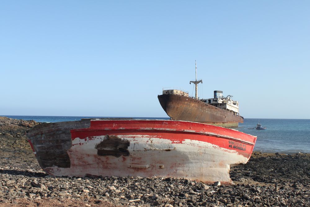 Das Wrack vor Lanzarote