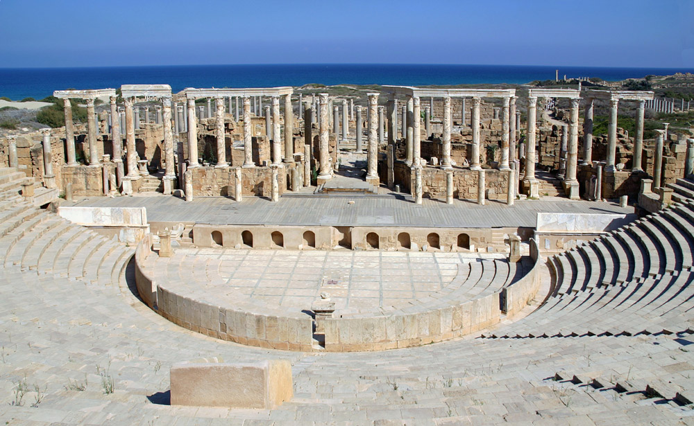 Das wunderbare Theater von Leptis Magna ...