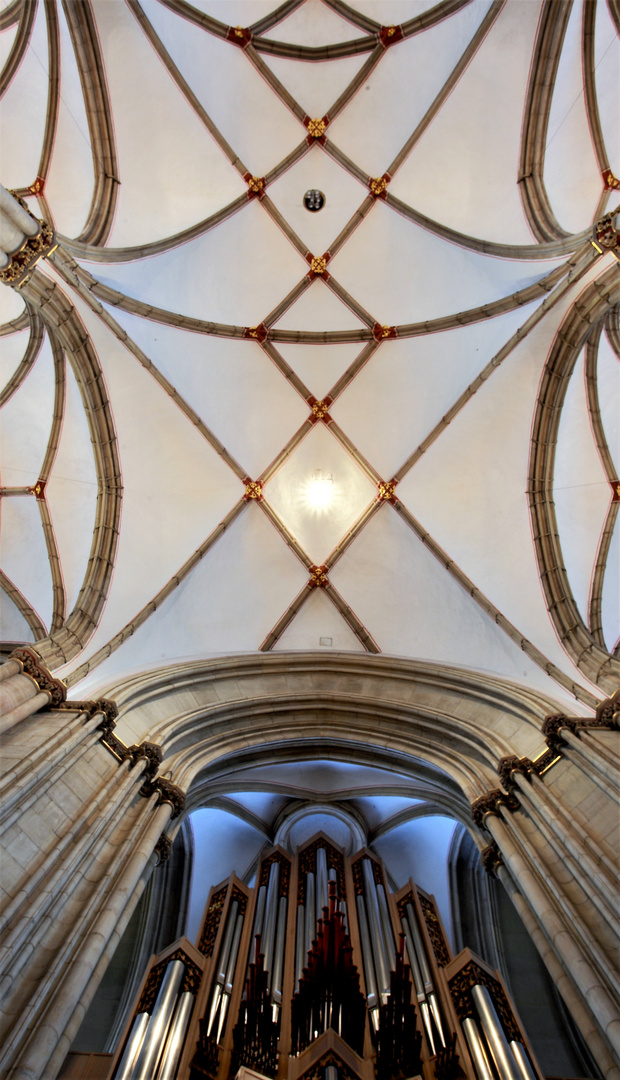 das wunderschöne Gewölbe in der Lamberti - Kirche in Münster