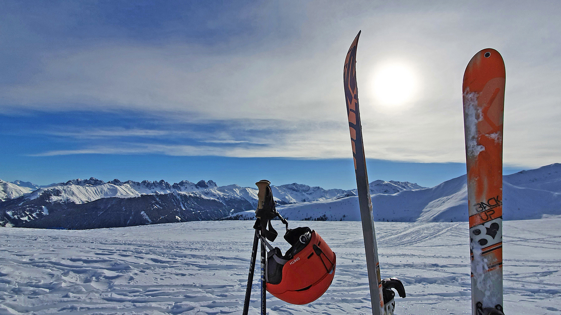 Das Ziel  einer leichten Skitour ist erreicht