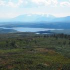 Das Ziel in Sicht: Blick auf den Akkajaure.... 