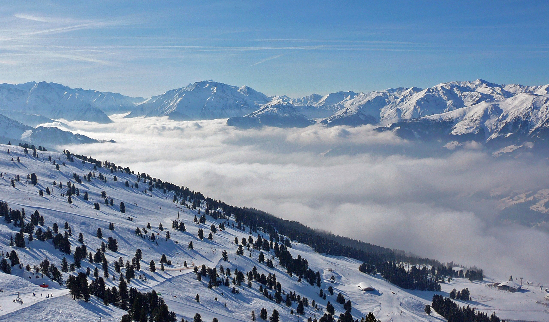 Das Zillertal unter Wolken