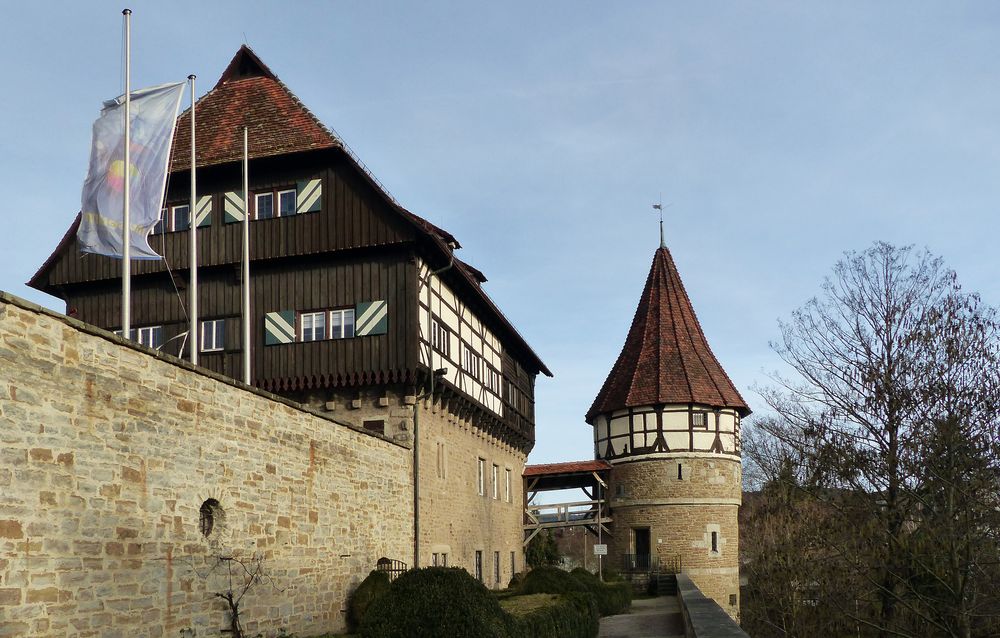 Das Zollernschloss mit dem Wasserturm