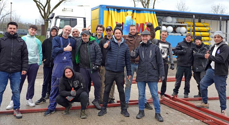 Das zuverlässige fleißige Aufbauteam.!