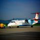 Dash 8 der AUA am Flughafen Graz (Tilt Shift v0.004)