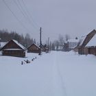 Datschen im Schnee bei Perm