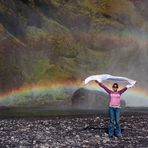 Daughter Sylvia and the rainbow