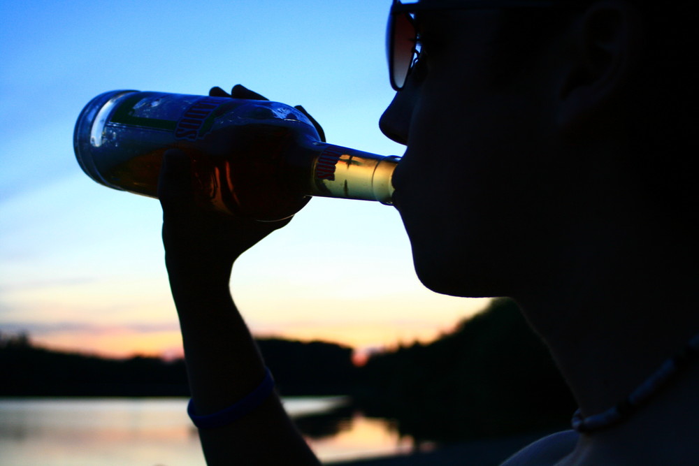 Dave drinks a beer