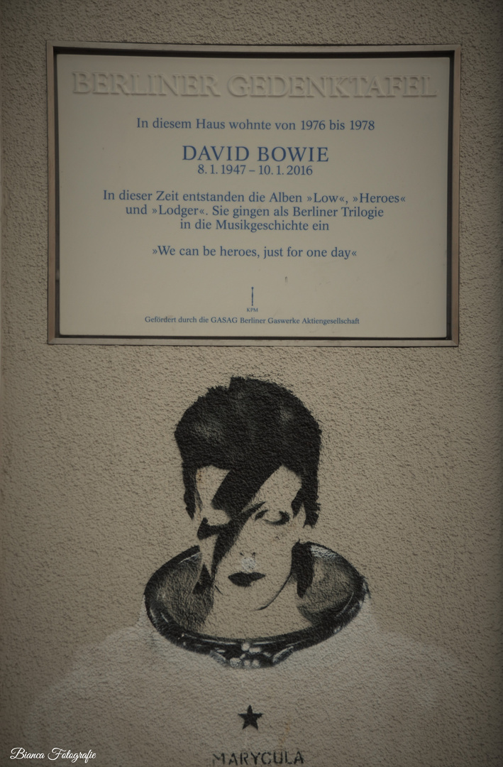 David Bowie Gedenktafel 