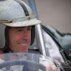 David Brabham,  wearing his fathers helmet!