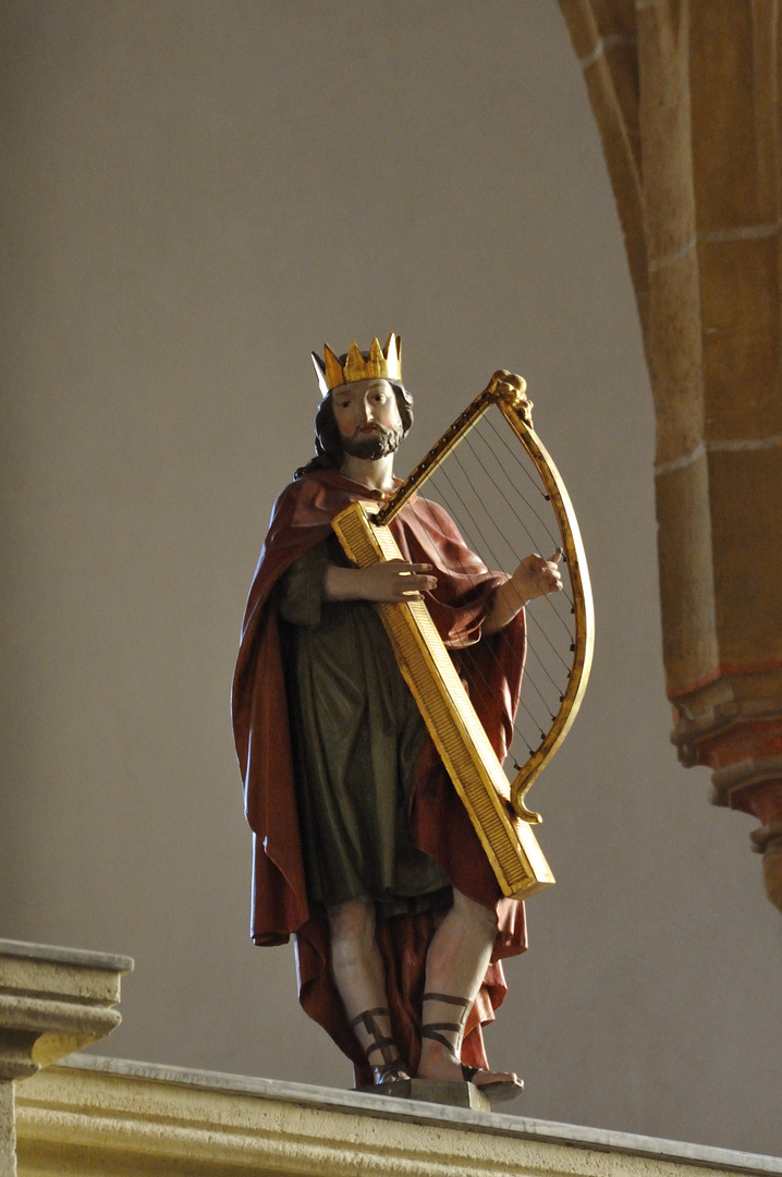 David mit der Harfe