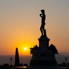 David Statue in Florenz bei Sonnenaufgang