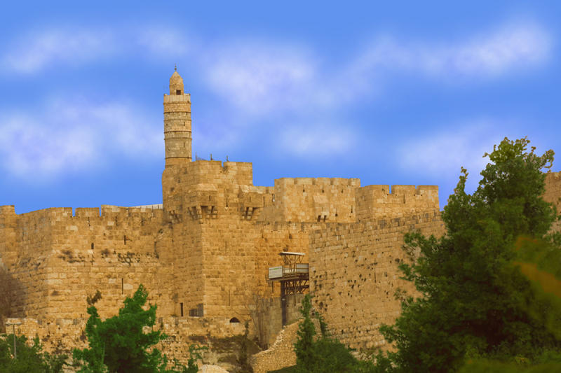"David's Tower" in Jerusalem's old city wall.