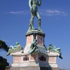 Davidsculptur in der Mitte der Piazzale Michelangelo - Florenz