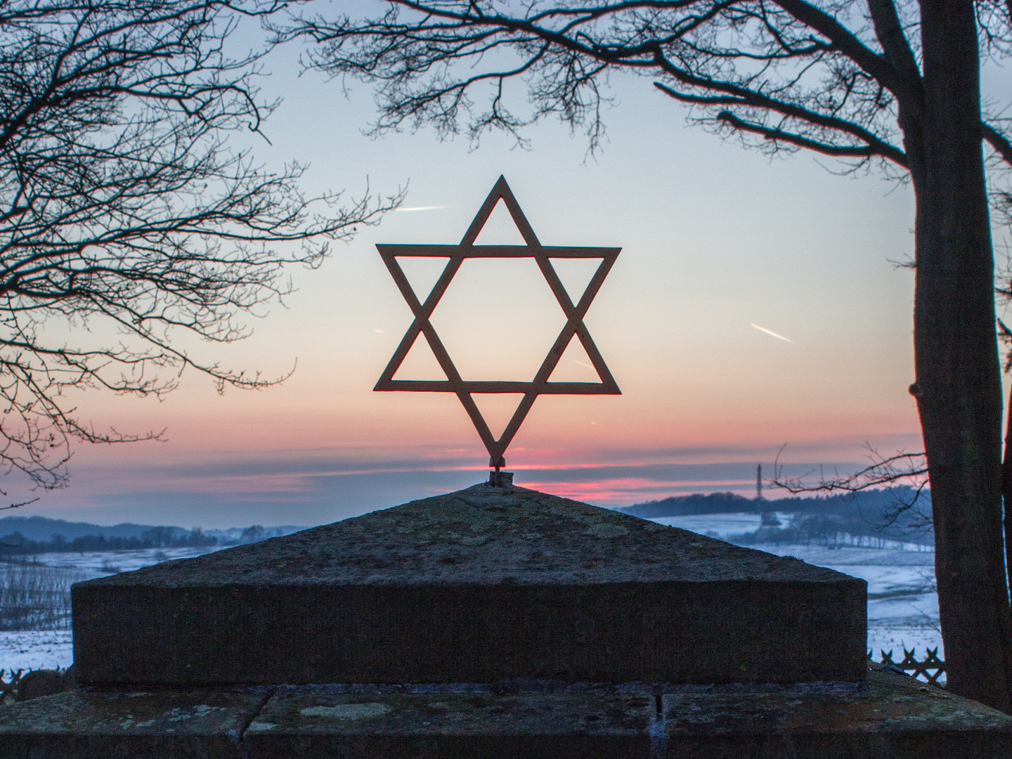 Davidstern im Sonnenuntergang Foto & Bild architektur, friedhöfe