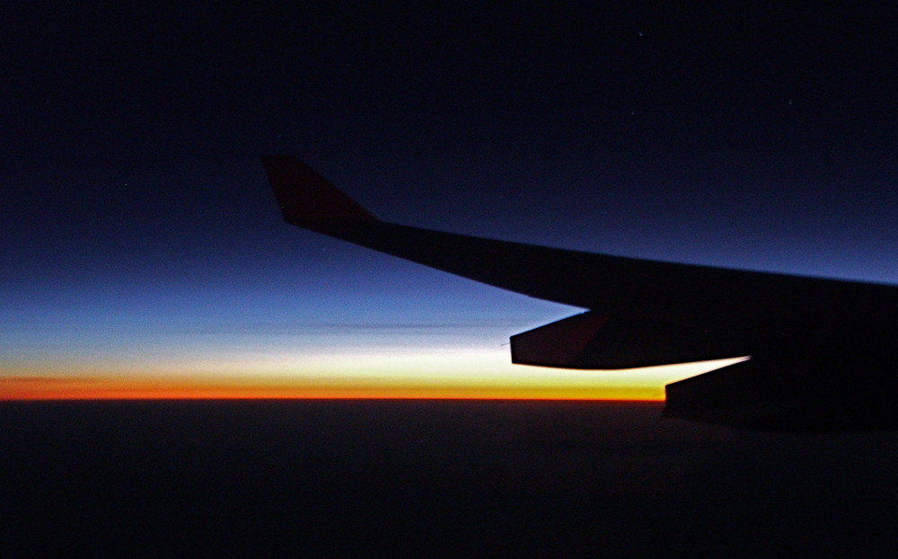 Dawn at 30,000 feet