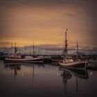 DAWN IN HUSAVIK HARBOR