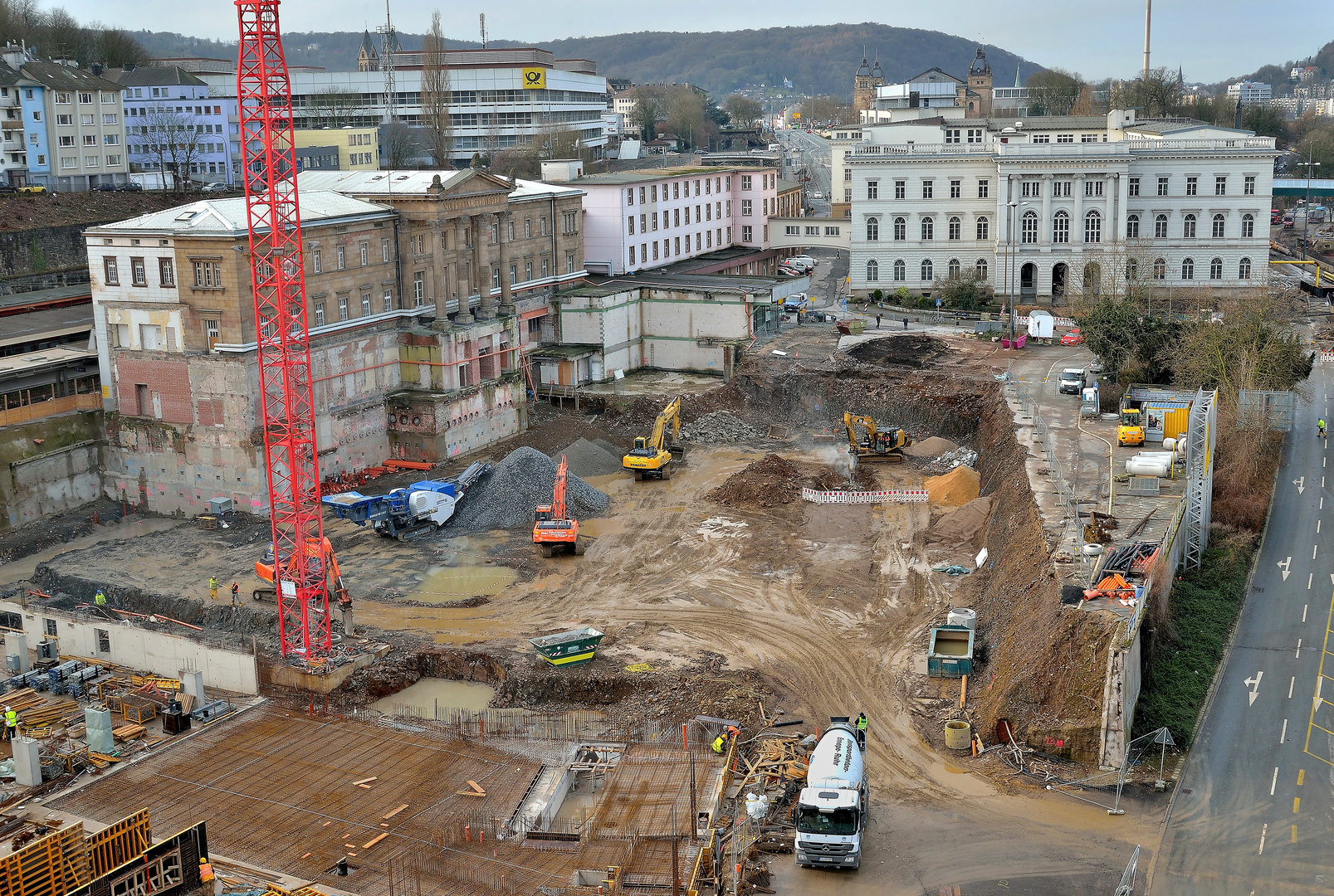 Dazumal (3) =Großbaustelle Wuppertal Hbf-Vorplatz am 12.1.2015