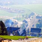 DAZUMAL - BLICK ZUM BAHNHOF OBERWIESENTHAL NACH UNTEN