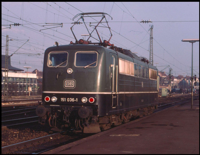 DB 151 036 in Ludwigsburg vor ca. 25 Jahren