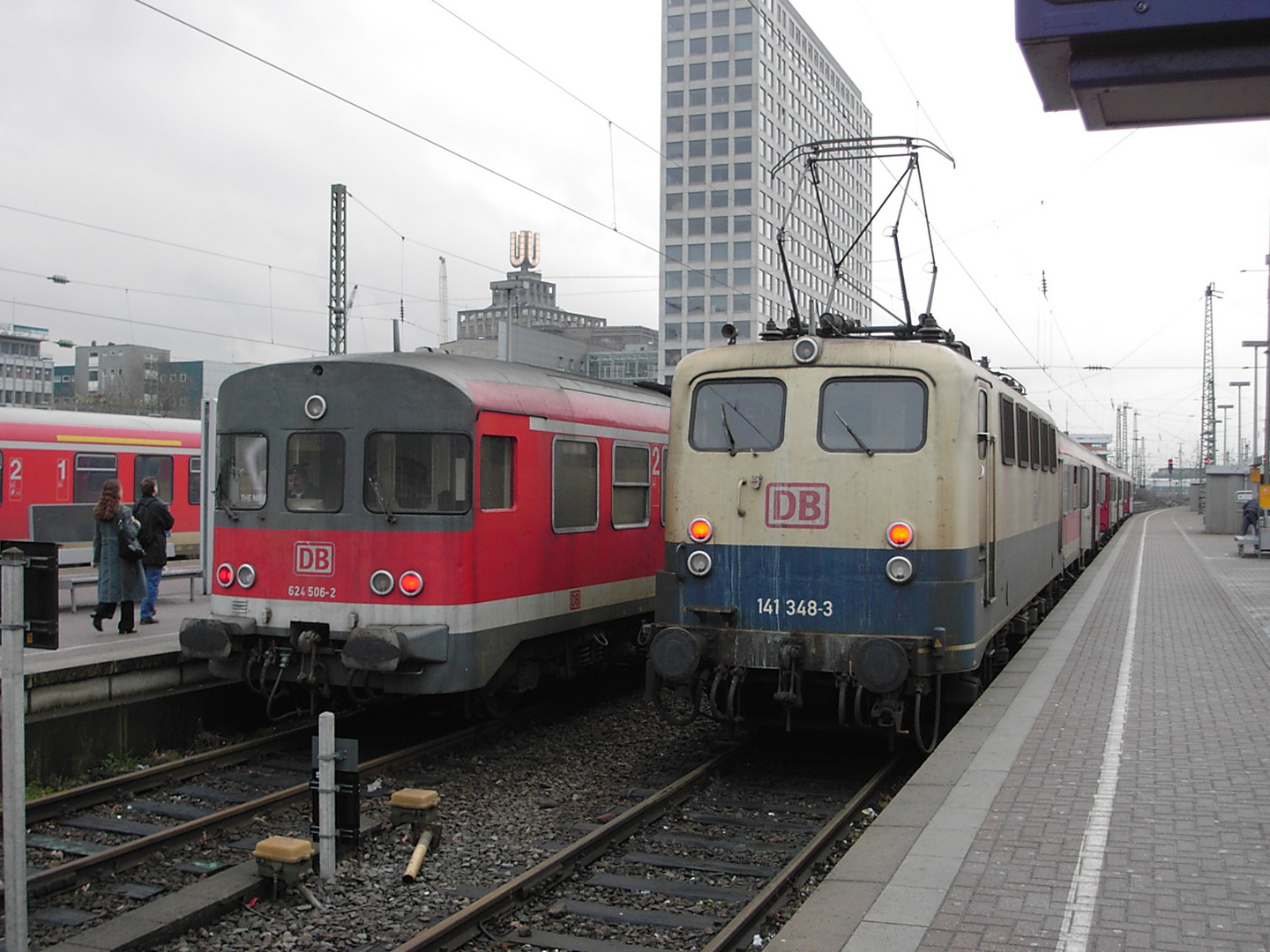 DB 624 und DB 141 in Dortmund Hbf