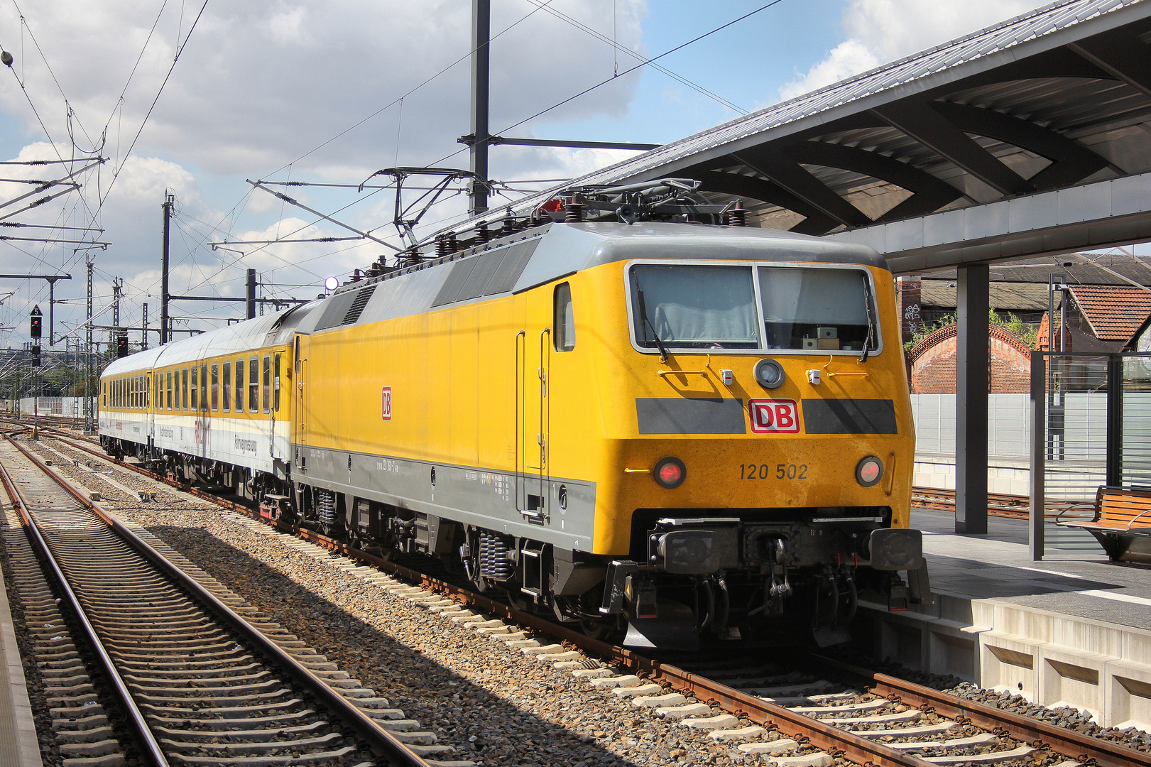 DB Netz Messzug in Erfurt Hbf