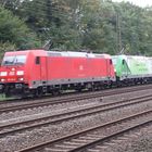 DB185.261 + 185 389 CO2-Frei mit Containern und H-Wagen am 02.10.17 Duisburg-Lotharstrasse