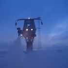 De-icing frühmorgens vor dem Abflug