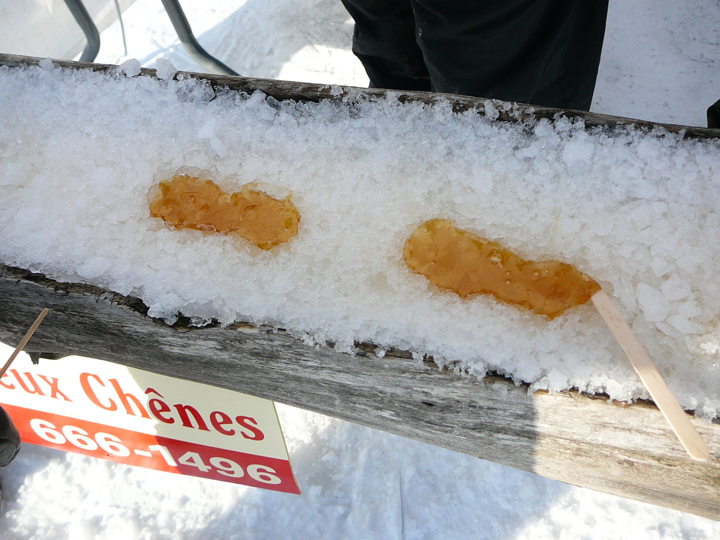 de la tire sur la neige