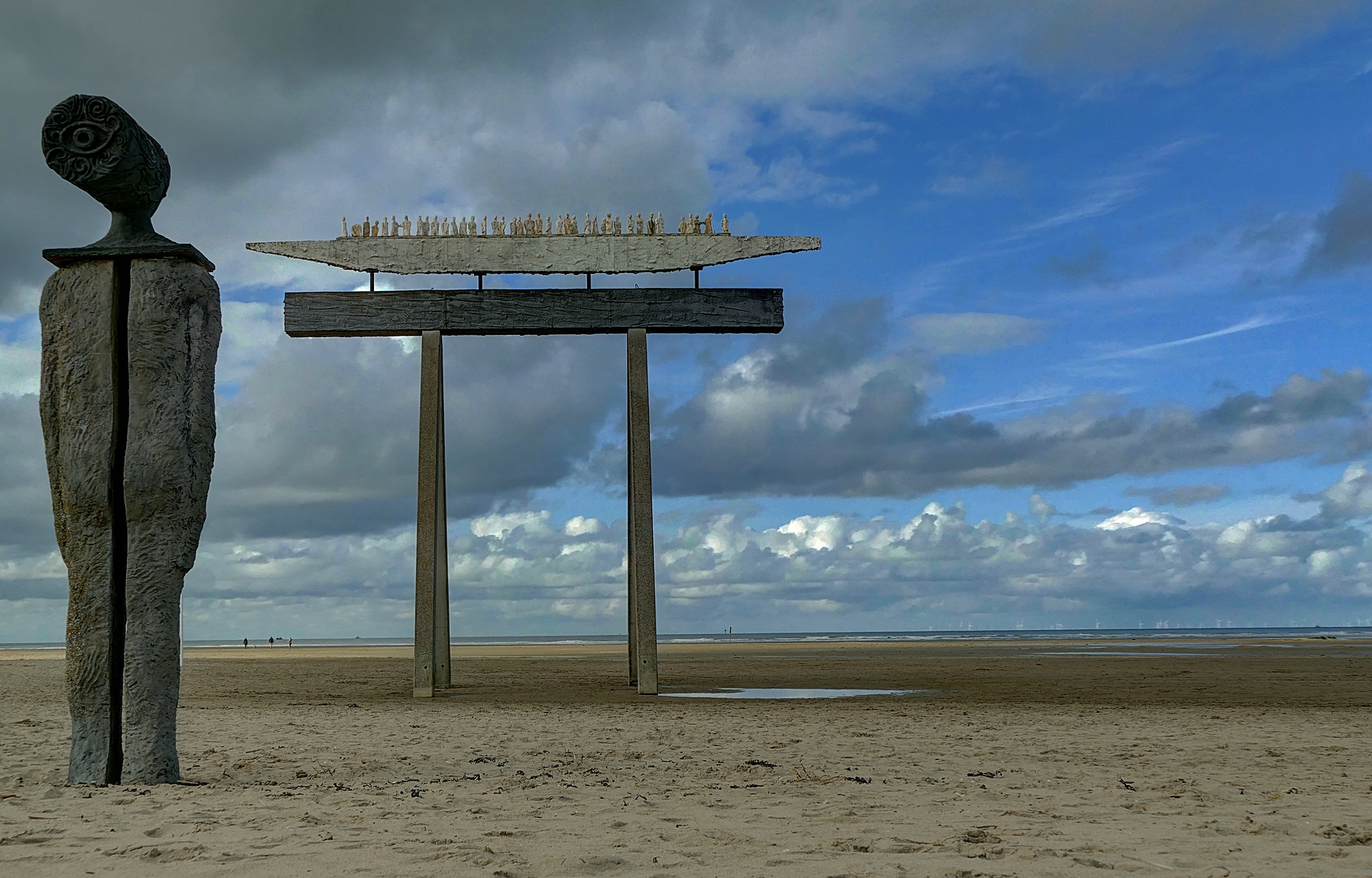 De man die de boot zag, in de lucht