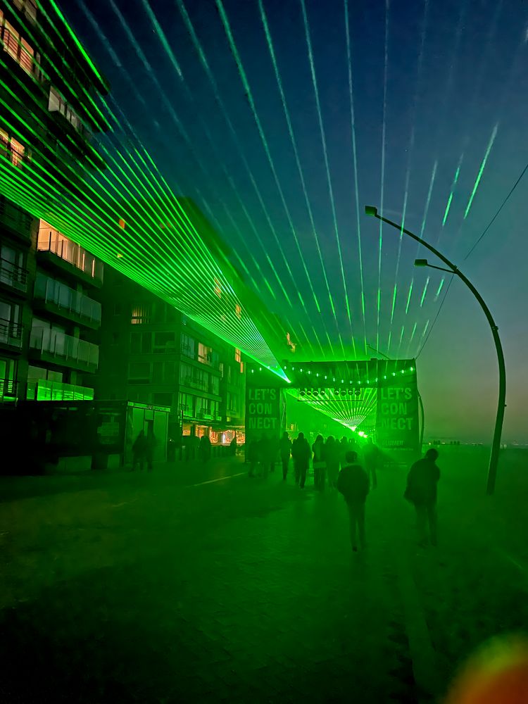 De Panne Belgien Lasershow Foto & Bild europe, benelux, belgium