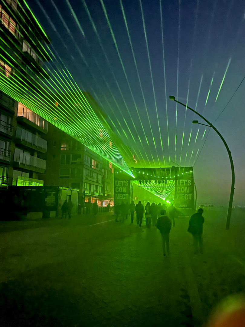 De Panne Belgien - Lasershow