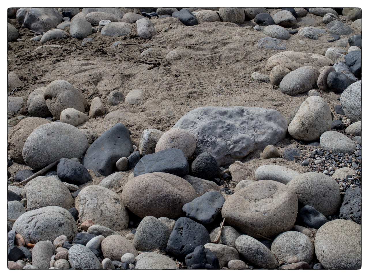 de sable et de galets