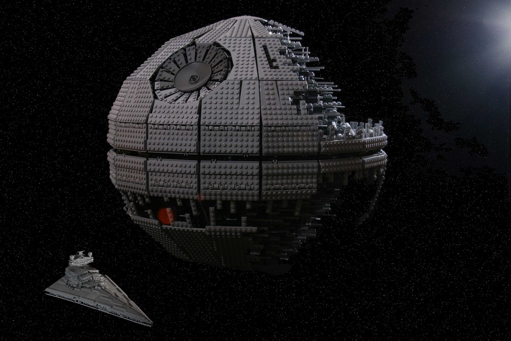 Deathstar mit Super Star Destroyer