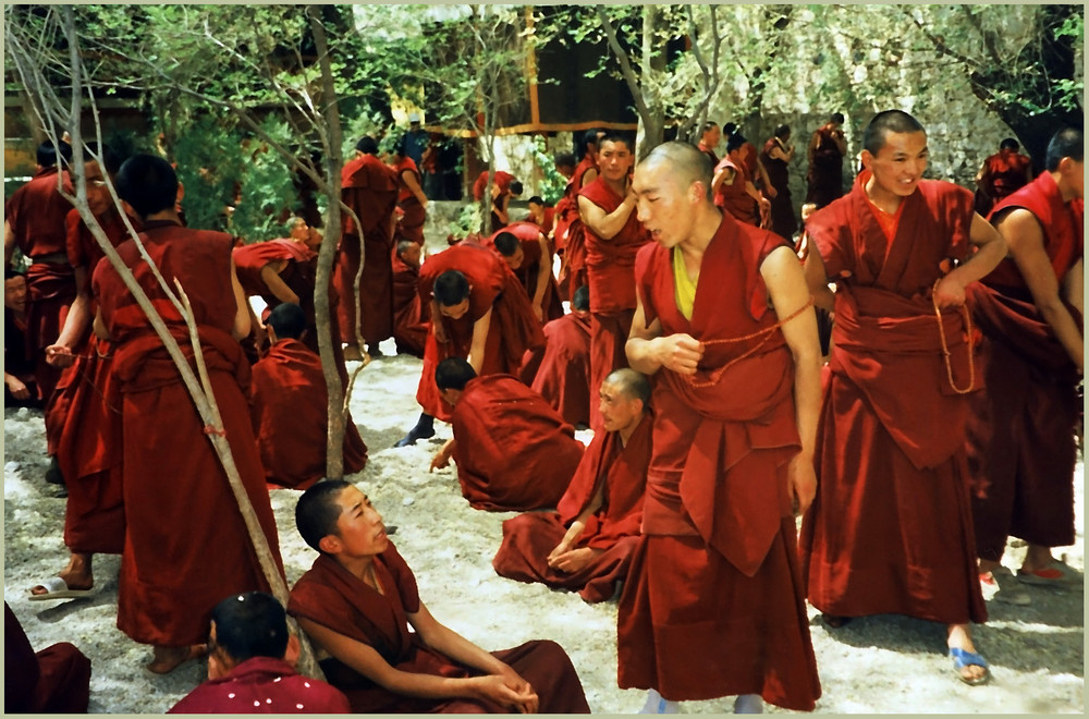 Debattierklasse, Kloster Sera, Lhasa Tibet