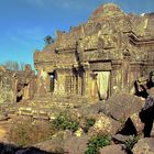 Debris inside the yard of Phra Vihaan