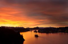 December night in Kristiansund harbour