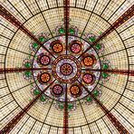 Decke aus Buntglas im Casino Paris, Las Vegas, USA