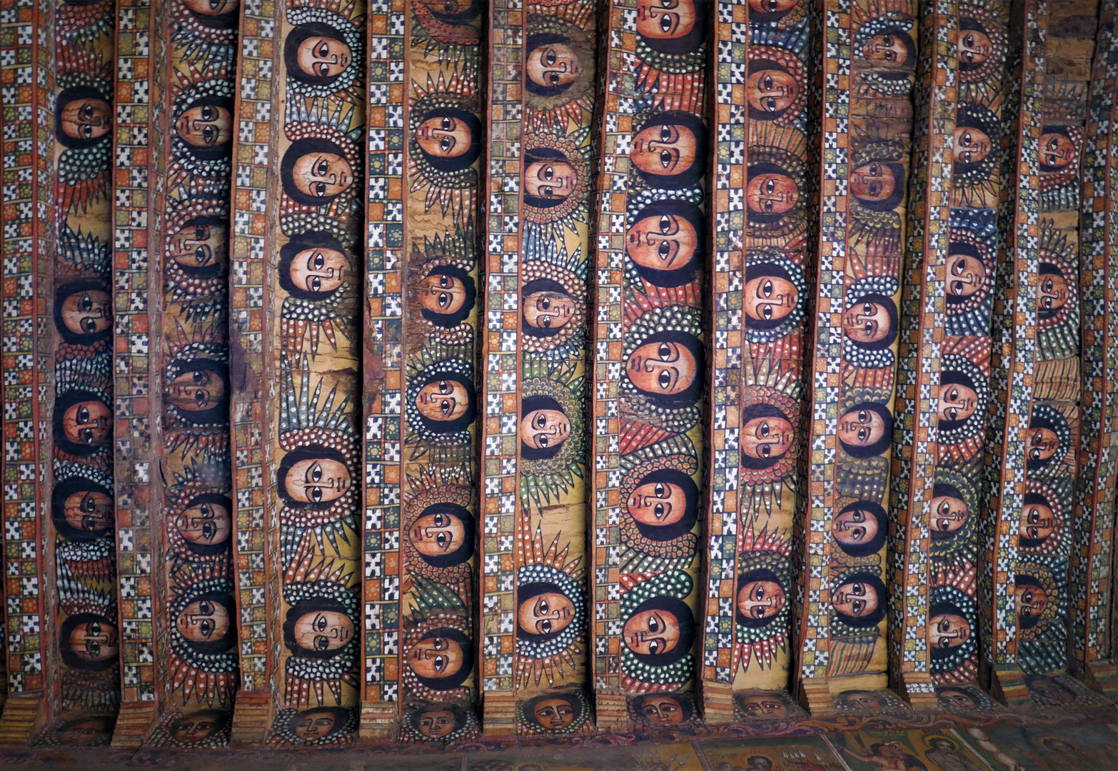 Decke in der Debre Berhan Selassie Kirche