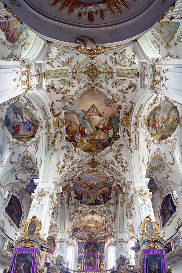 Deckenansicht des Benediktinerkloster Andechs