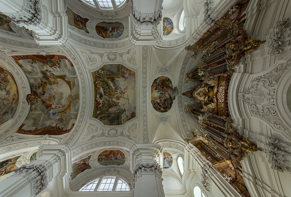 Deckenansicht in der Basilika St. Martin (Weingarten)