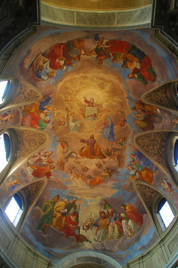 Deckenfresko, unbekannte Kirche, Rom 2013