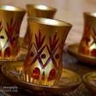 Decorated Turkish tea glasses