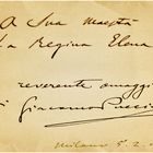 dédicace et signature  de  Puccini en 1904