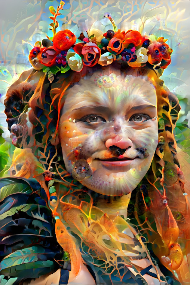 Deep Dream Blumenmädchen