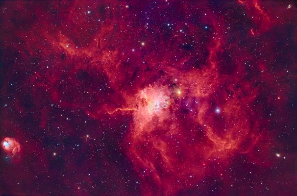 Deep-Sky-Astronebel IC 417 ("Spider Nebula") und NGC 1931 im Sternbild Auriga (Fuhrmann)